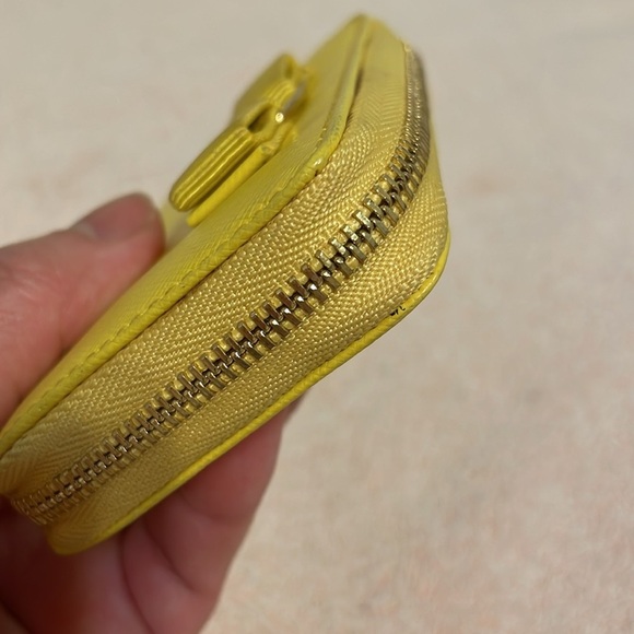 Salvatore Ferragamo Yellow Leather Coin Purse - Picture 8 of 12